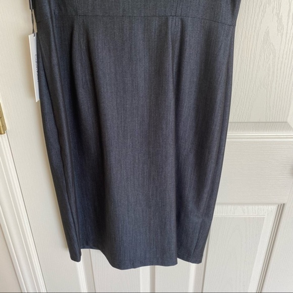 Calvin Klein Denim Puff-Sleeve Sheath Dress in Blue Size 6P - Picture 10 of 13